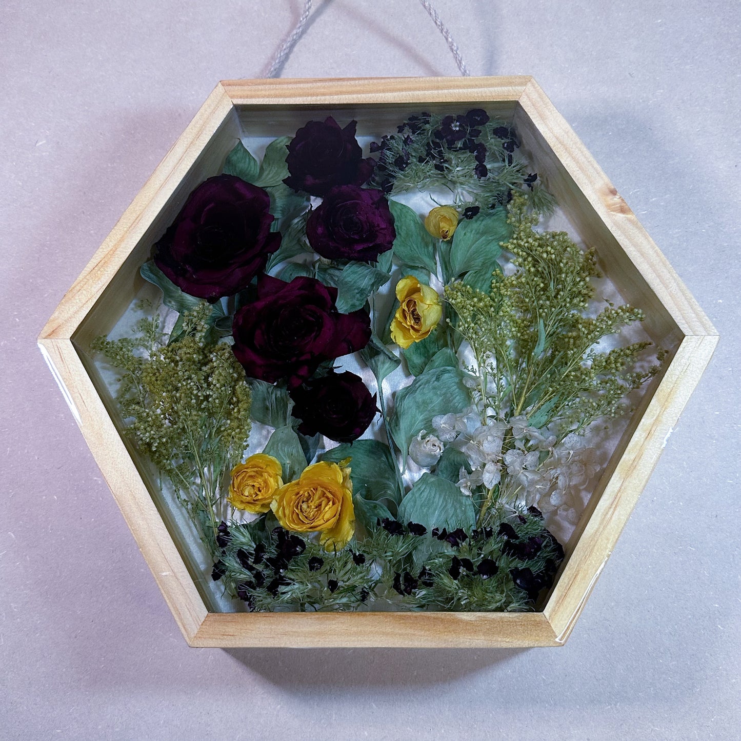 Dried Flowers on Wood
