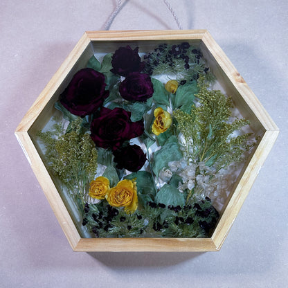Dried Flowers on Wood