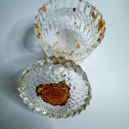 Golden Rose Ripple Container