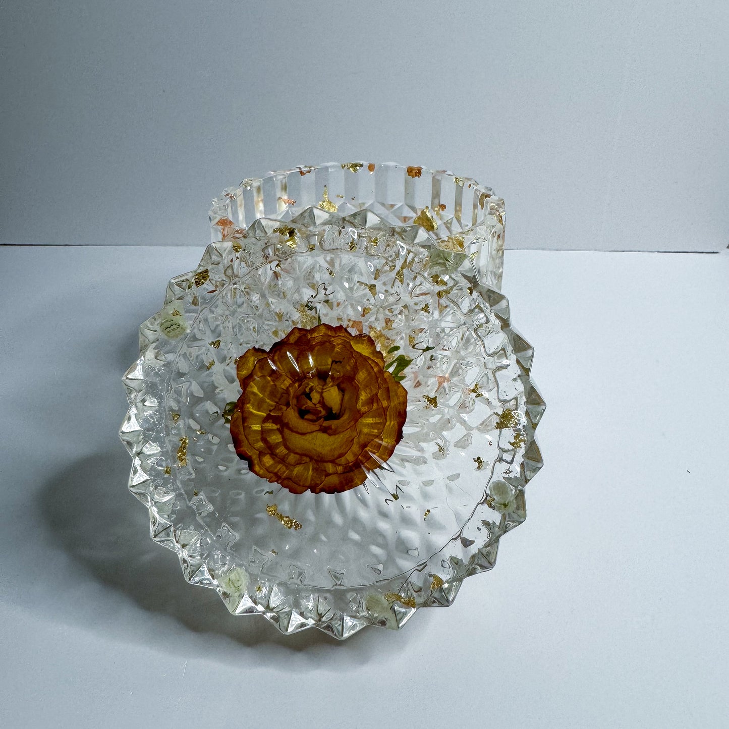 Golden Rose Ripple Container