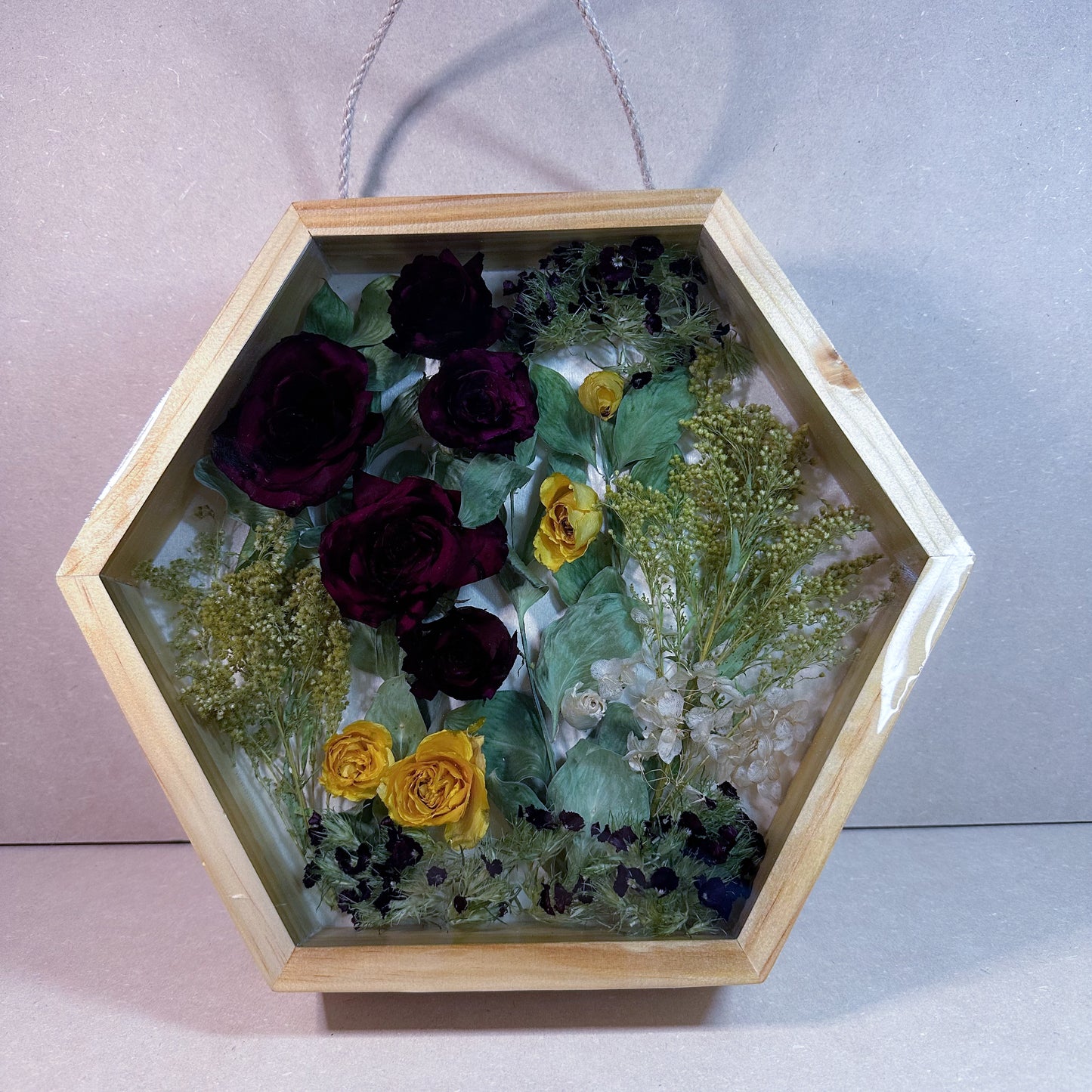 Dried Flowers on Wood