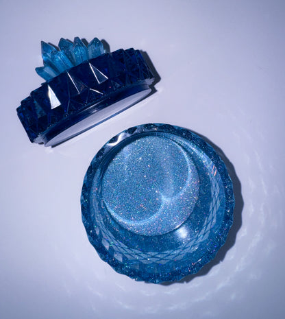 Blue Ripple Quartz Container