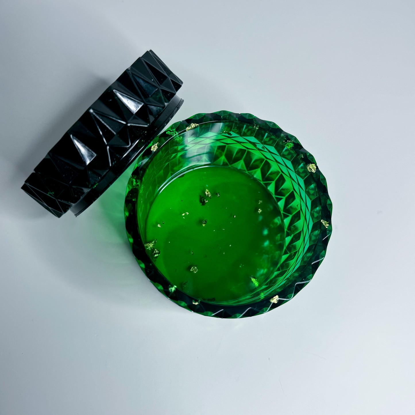 Emerald Green Ripple Container