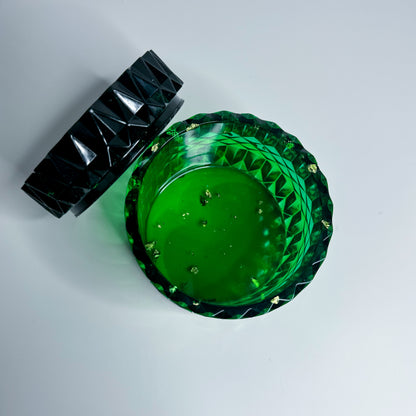 Emerald Green Ripple Container