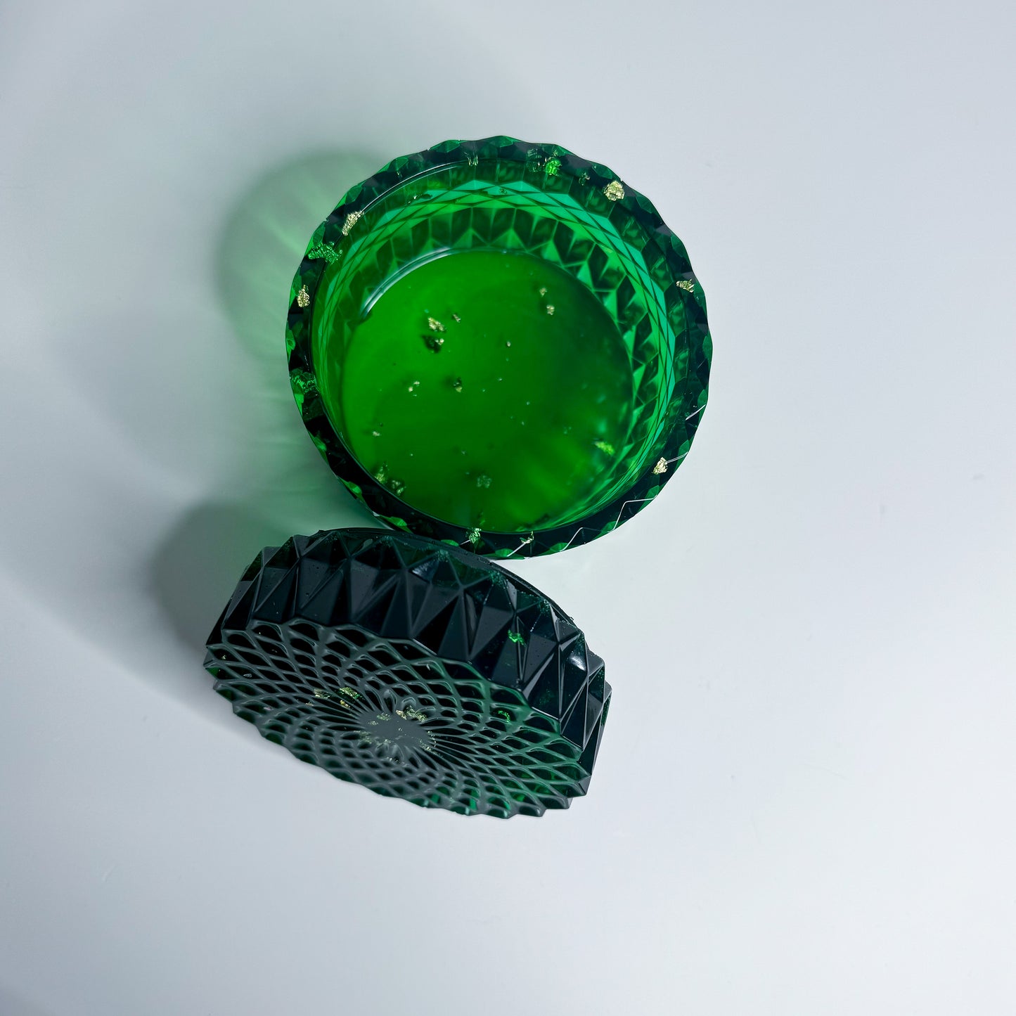 Emerald Green Ripple Container