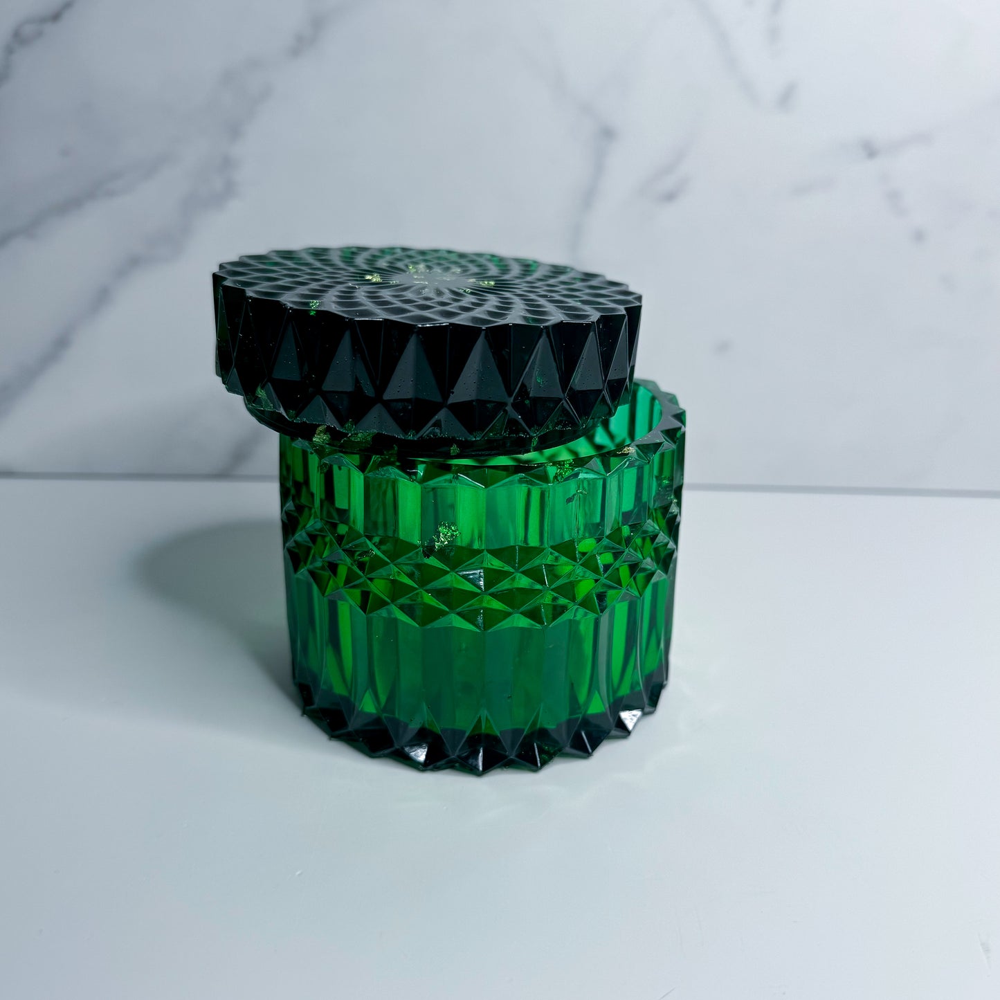 Emerald Green Ripple Container