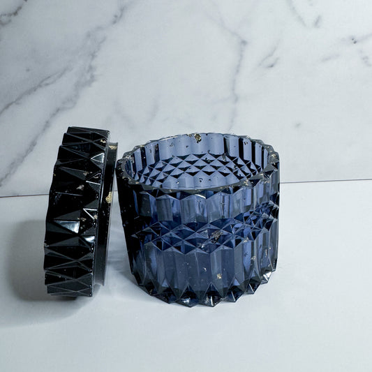 Black Violet Ripple Container