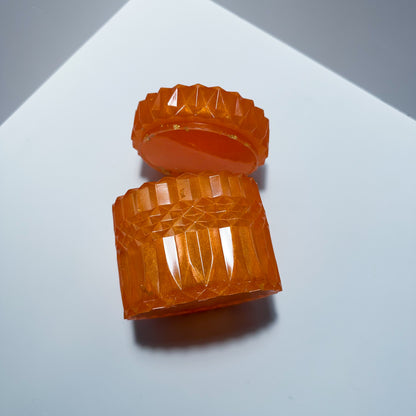 Orange Ripple Container