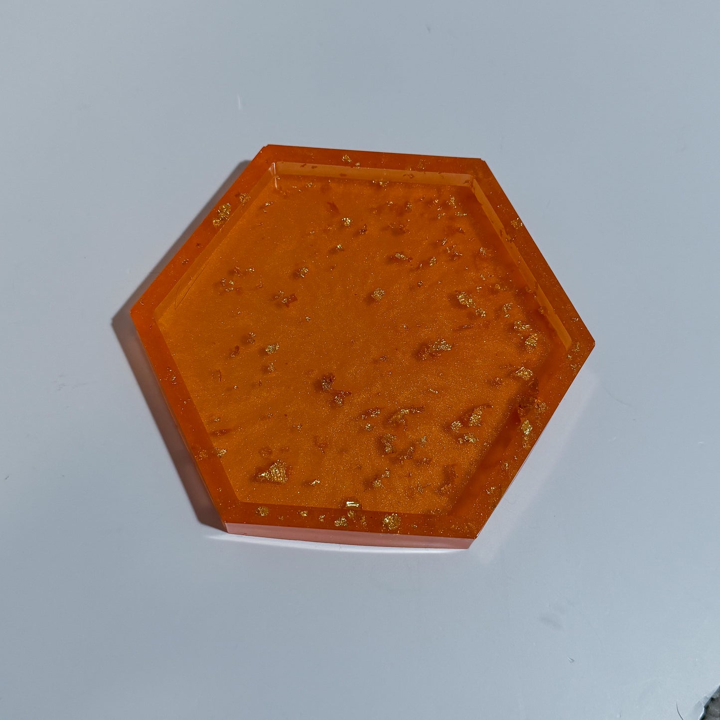 Bandeja hexagonal naranja