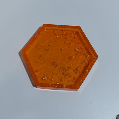 Bandeja hexagonal naranja