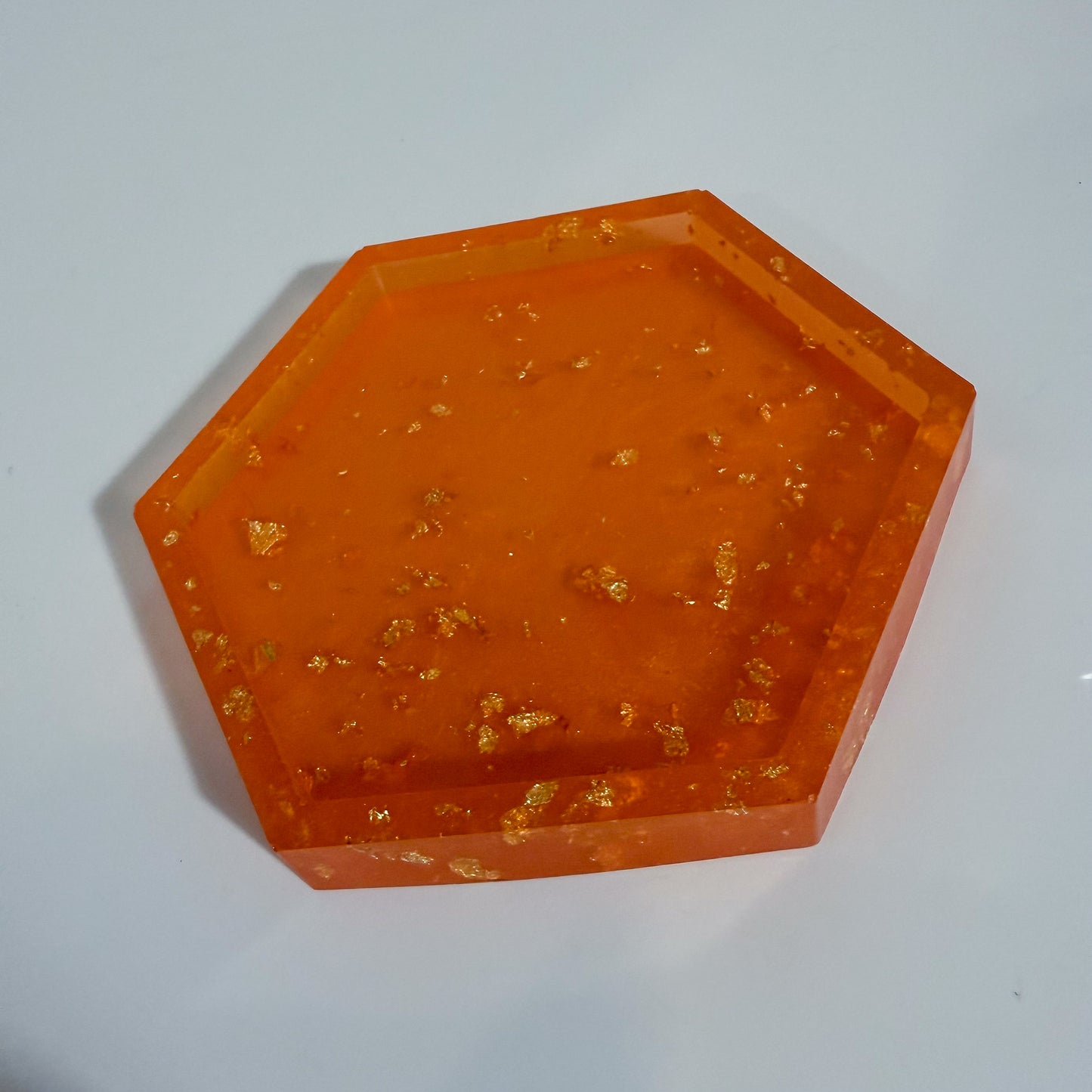 Bandeja hexagonal naranja