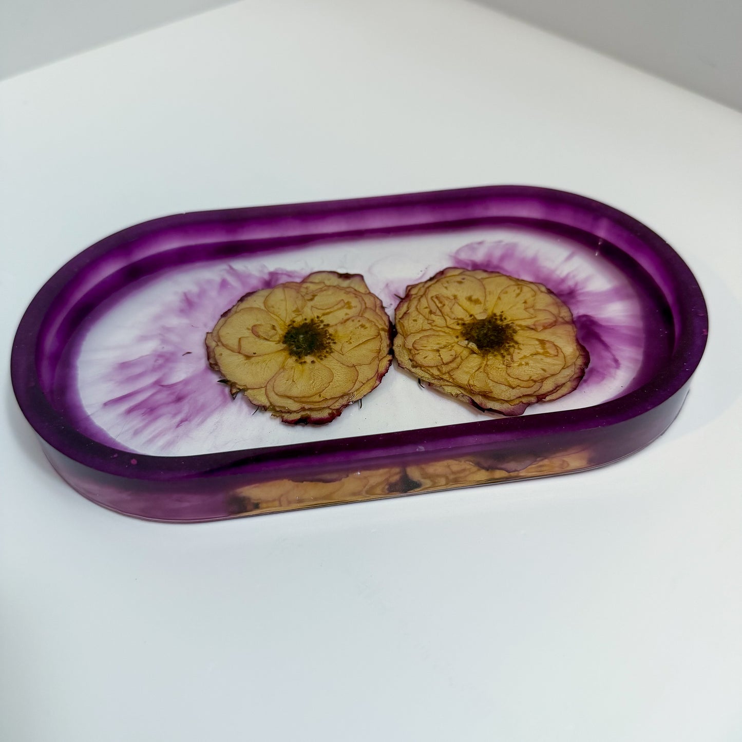 Plum Golden Rose Tray