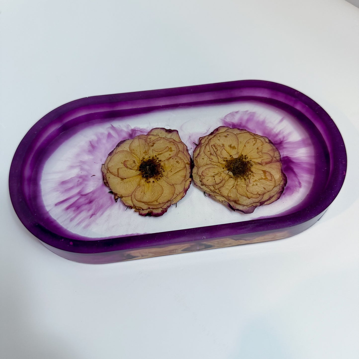 Plum Golden Rose Tray
