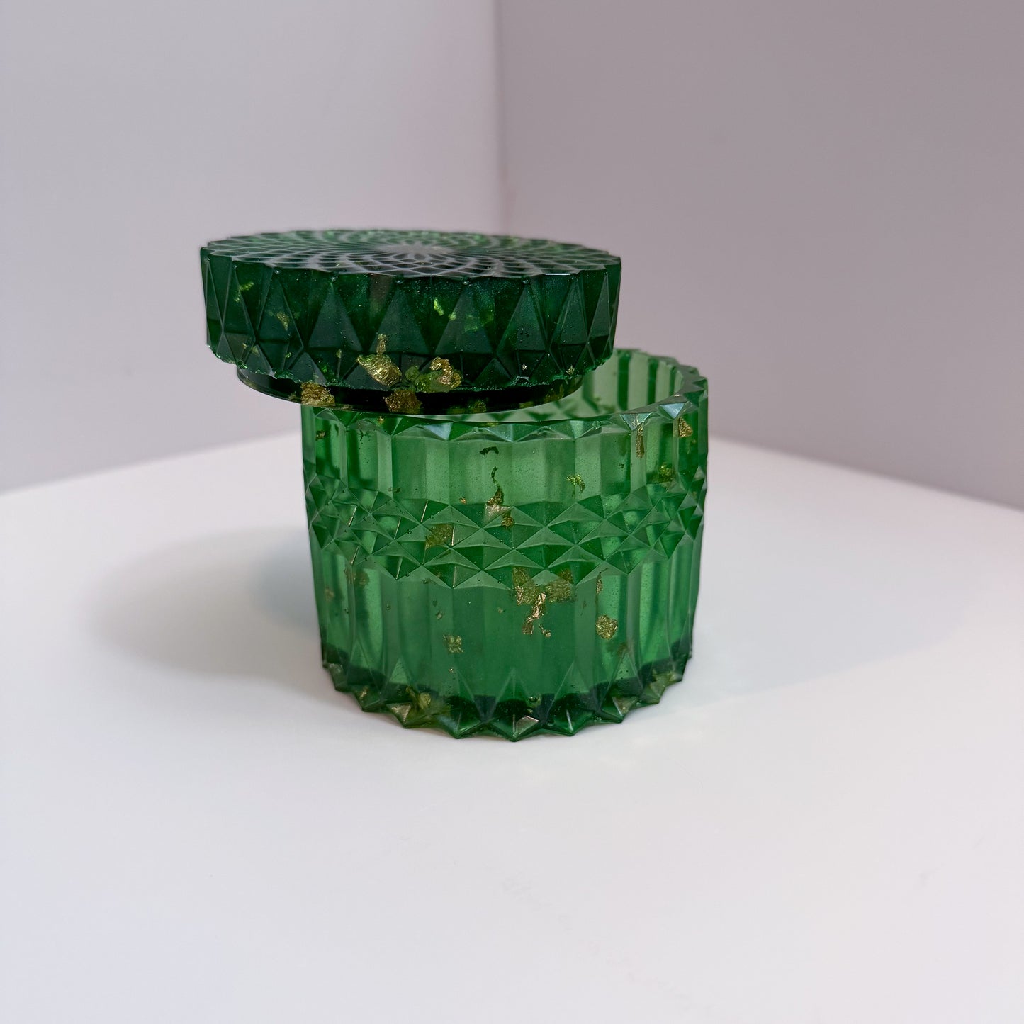 Emerald Green Ripple Container