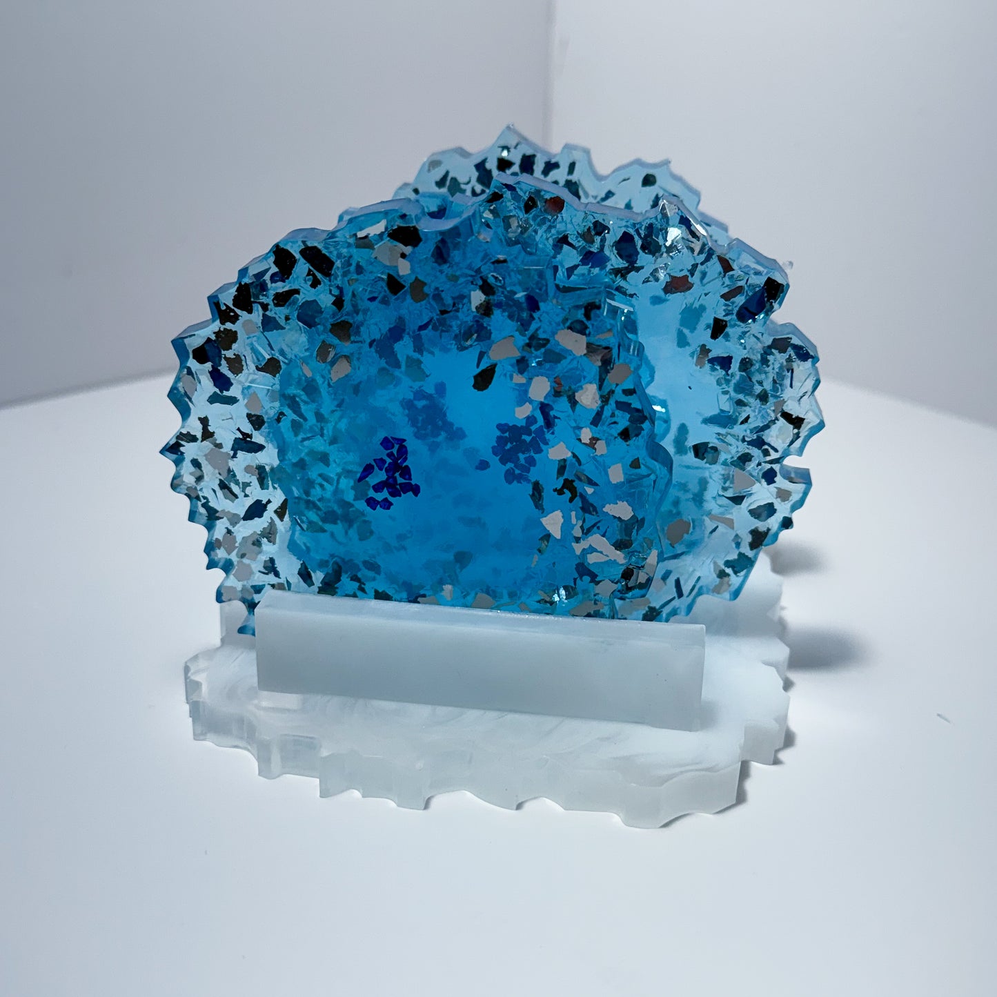 Crystal Blu’ Geode Coasters