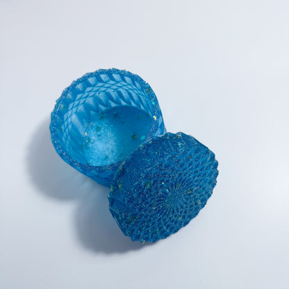Glittery Blu Ripple Container
