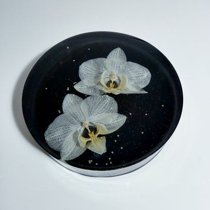 White Baby Orchids Coaster